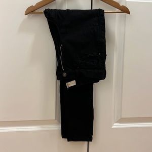 TOPSHOP Knee Ripped High Rise Skinny Ankle Cut Petite Jamie Women's Black Jeans